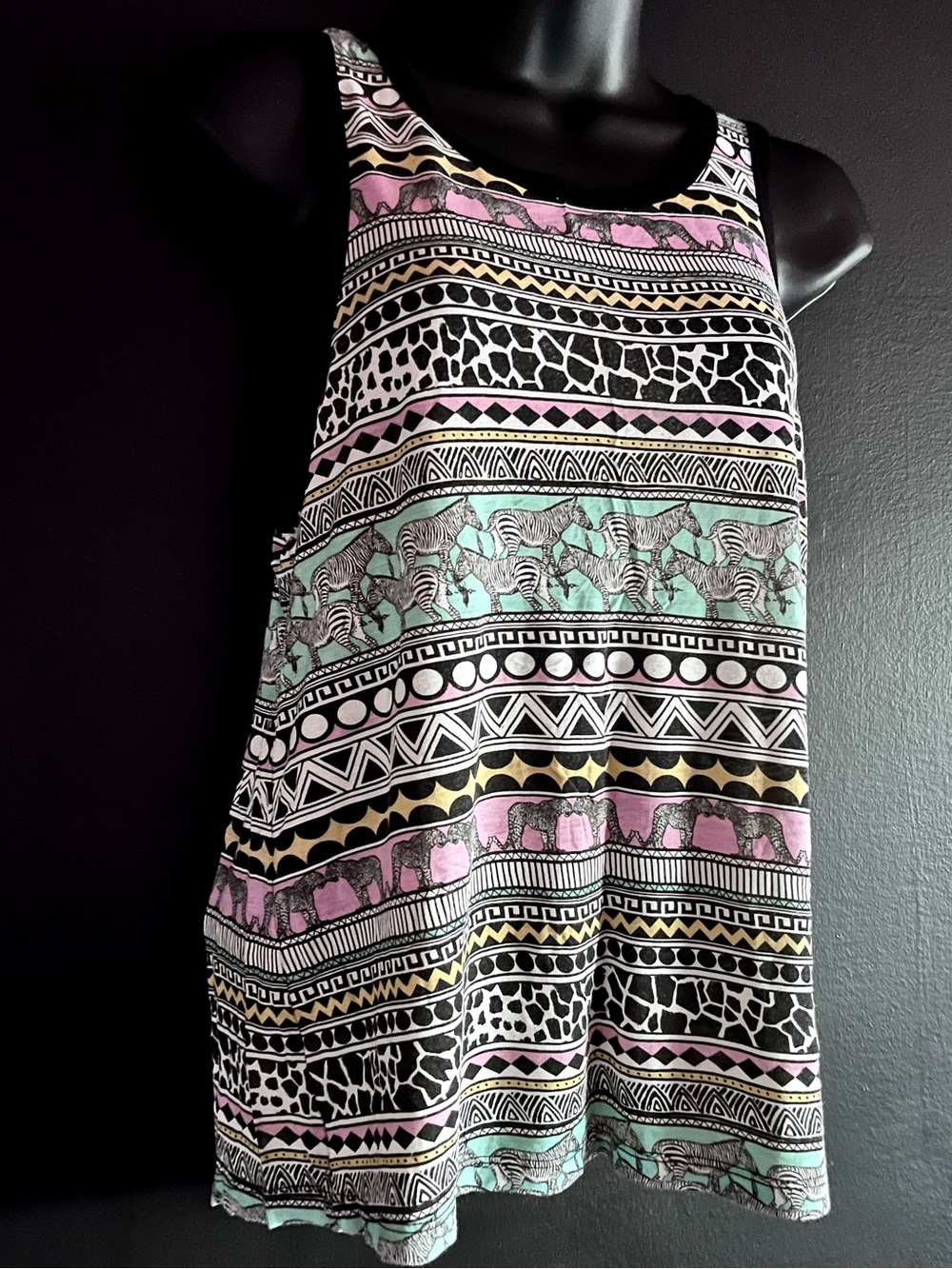 River Island Animal Print Tank Top Y2K